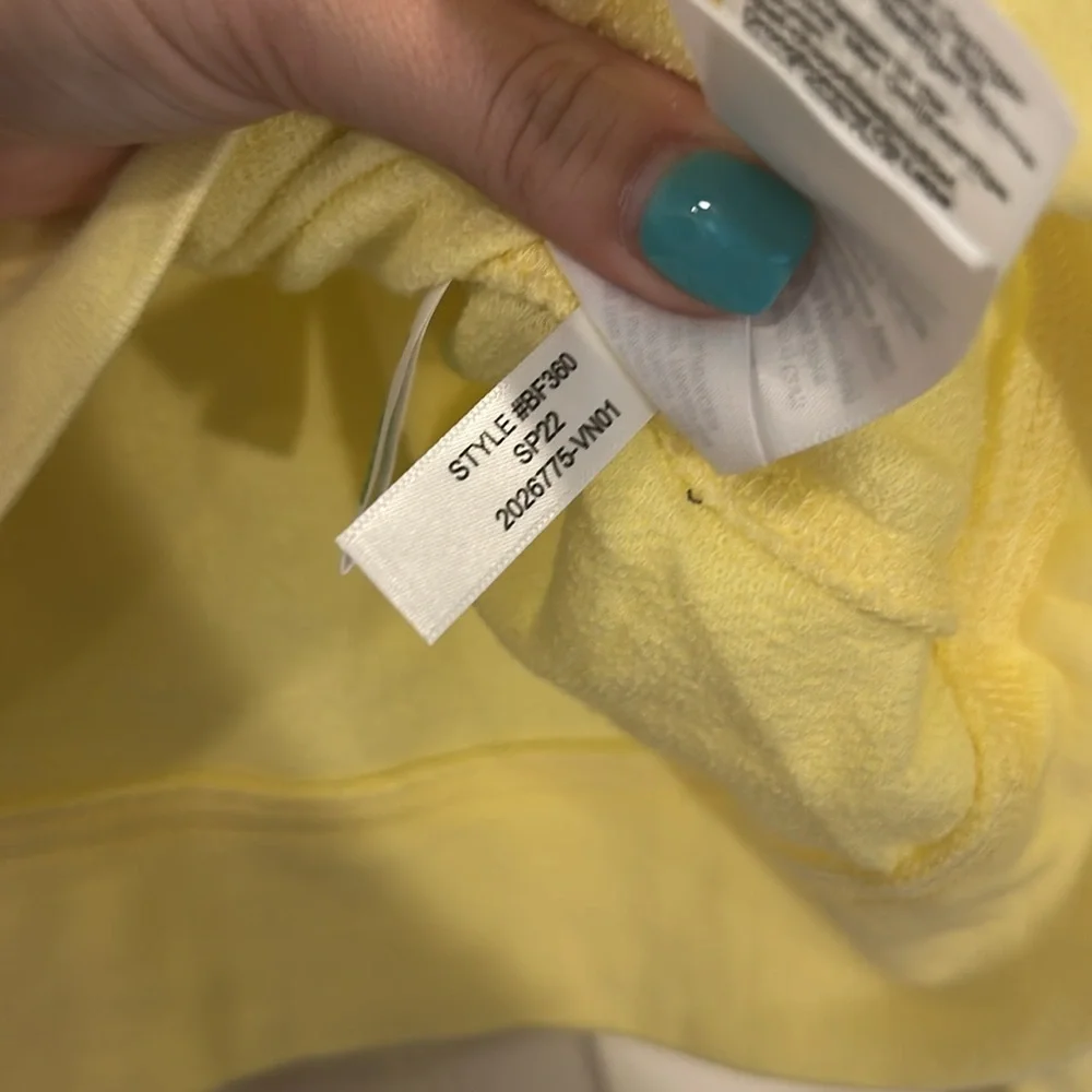 J Crew Magic Rinse Half Zip Sweatshirt Butter Yellow